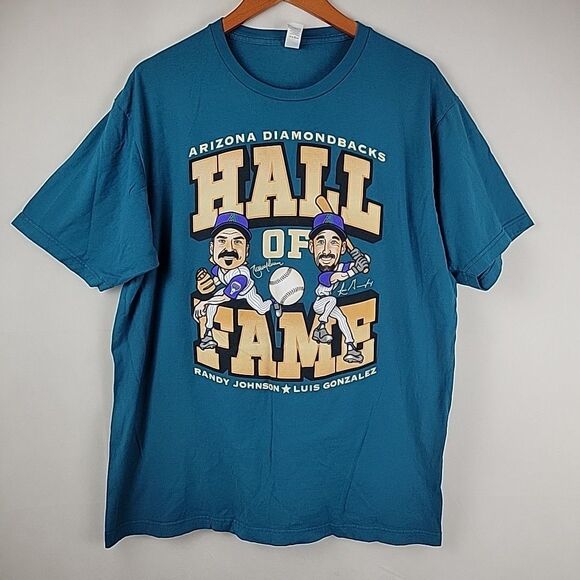 Arizona Diamondbacks Hall Of Fame T-shirt Mens XL Randy Johnson Luis Gonzalez - Picture 1 of 9